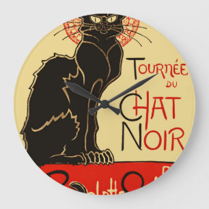 Tournée du Chat Noir Art Nouveau Large Clock