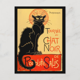 Tournée du Chat Noir de Rodolphe Salis with Border Postcard