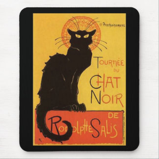 Tournée du Chat Noir, Steinlen Black Cat Vintage Mouse Mat