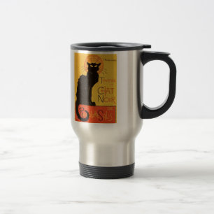 Tournée du Chat Noir, Steinlen Black Cat Vintage Travel Mug