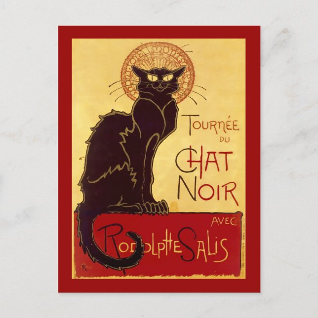 Tournée du Chat Noir, Théophile Steinlen Postcard (Front)
