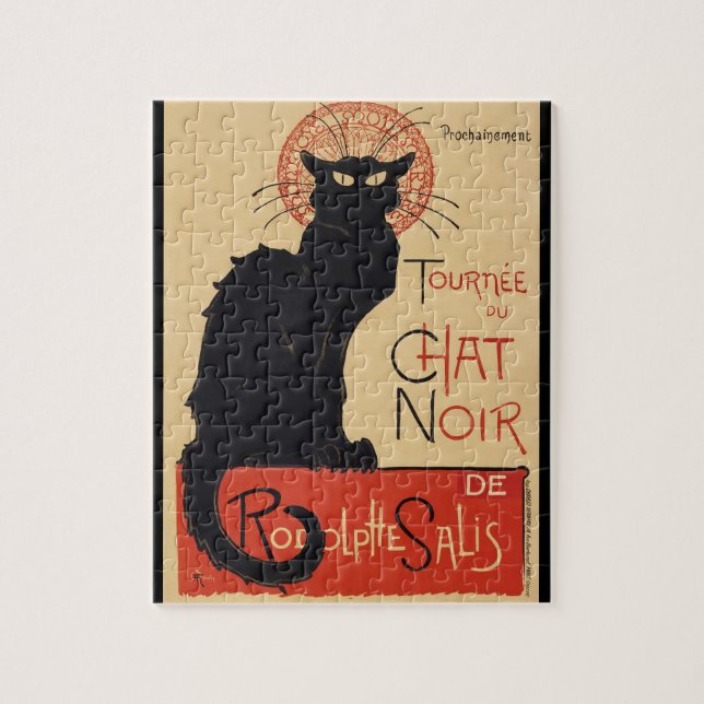 Tournee du Chat Noir Vintage Black Cat Art Nouveau Jigsaw Puzzle (Vertical)
