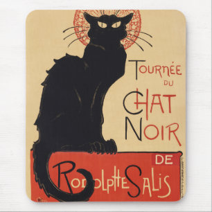 Tournee du Chat Noir Vintage Black Cat Art Nouveau Mouse Mat