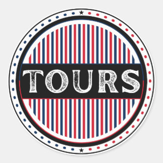 Tours City Pride Emblem – French Identity Classic Round Sticker