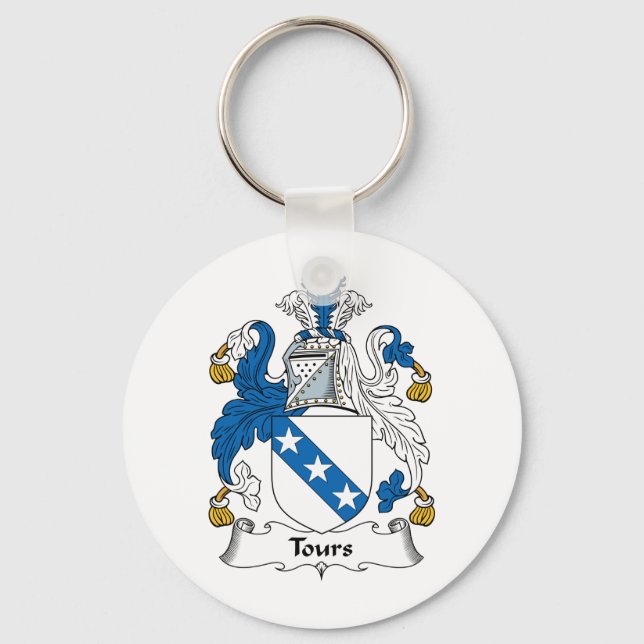 Tours Family Crest Key Ring (Front)