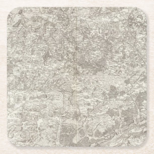 Tours Square Paper Coaster