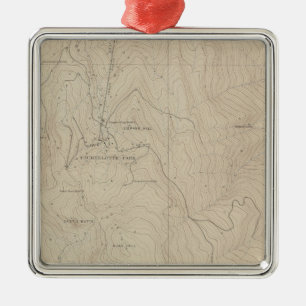 Tourtelotte Park Special Atlas Map Metal Tree Decoration