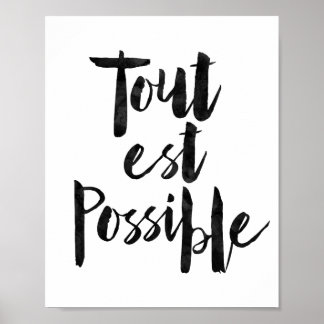 Tout Est Possible Poster