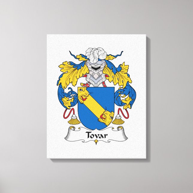 Tovar Family Crest Canvas Print (Front)