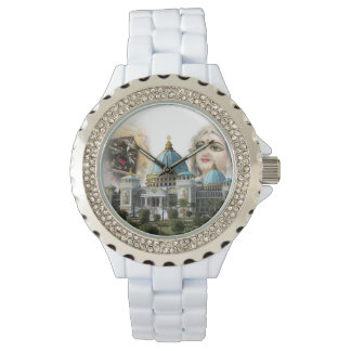 TOVP/Radha Madhava Rhinestone/Enamel Watch