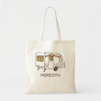 Tow Behind Camper or Caravan Personalised Tote Bag