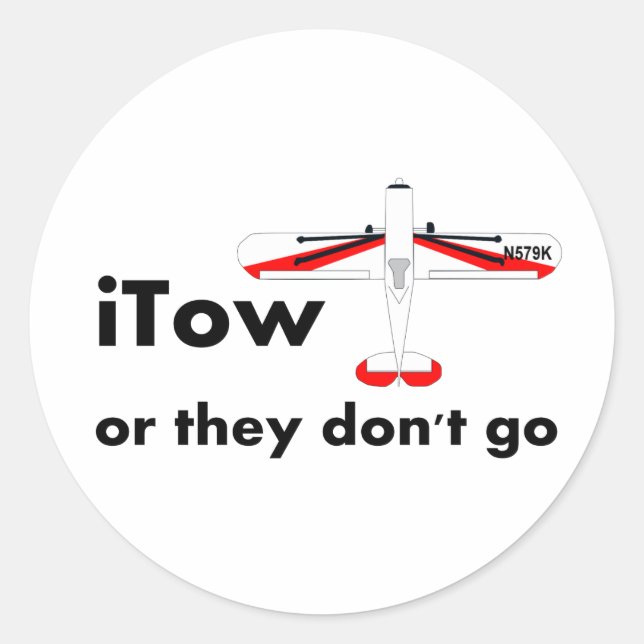 Tow Pilot item Classic Round Sticker (Front)