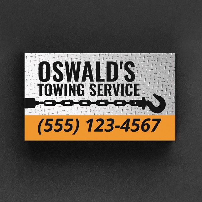 Tow Service Company Professional Tow Hook  Business Card (Creator Uploaded)