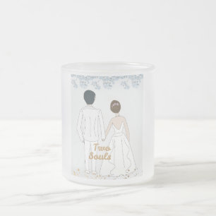 Tow Sole wedding couple Frosted Glass Coffee Mug