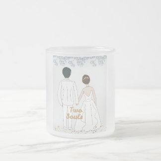 Tow Sole wedding couple Frosted Glass Coffee Mug