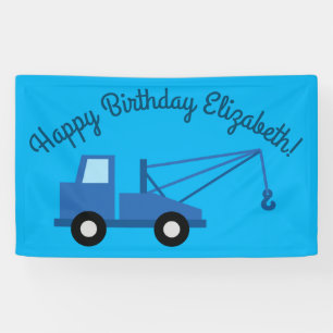 Tow Truck Birthday Party  Banner