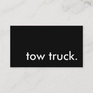 tow truck. business card
