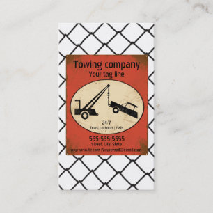 Tow truck business card