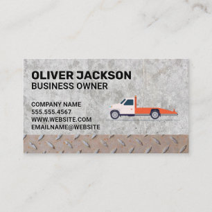 Tow Truck Concrete Steel Business Card