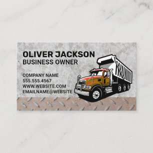 Tow Truck Concrete Steel Dump Truck Business Card