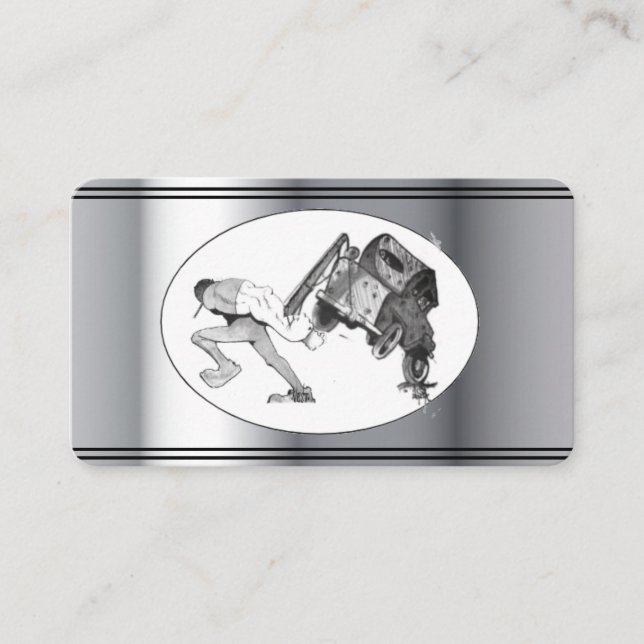 Tow Truck  drawing Auto business card (Front)