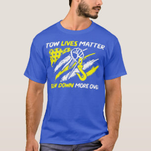 Tow Truck Driver Breakdown Lorry Thin Yellow Line T-Shirt