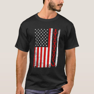 Tow Truck Driver Gift Men USA Flag Towing Hook For T-Shirt