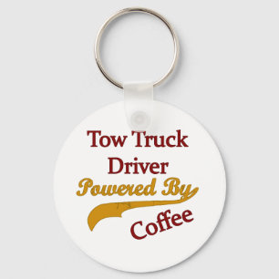 Tow Truck Driver Powered By Coffee Key Ring