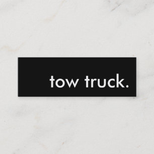 tow truck. mini business card