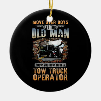 Tow Truck Operator Ceramic Tree Decoration