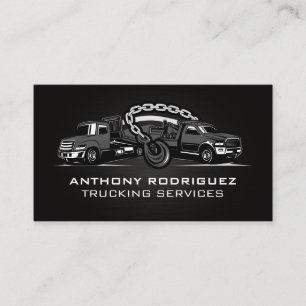 Tow Truck Services and Trucking Driver Business Card