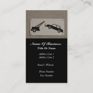 Tow Truck Services Business Card