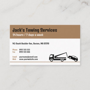 Tow Truck Services   Your tow Anywhere Anytime Business Card