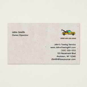 Tow Truck Theme Customisable Business Card