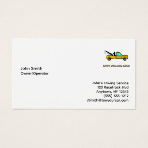 Tow Truck Theme Customisable Business Card