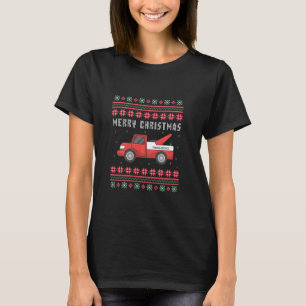 Tow Truck Ugly Merry Christmas Tacky Xmas Crazy I T-Shirt