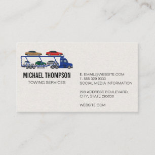 Tow Truck Vehicle Icon Business Card