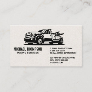 Tow Truck Vehicle Logo Business Card