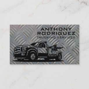 Tow Truck Vehicle Steel Plate Business Card