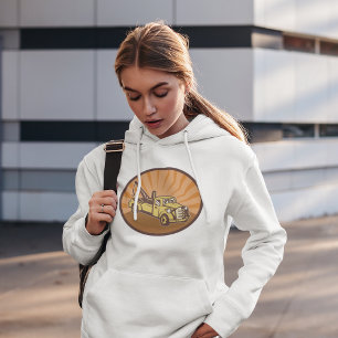 Tow Truck Womens Hoodie
