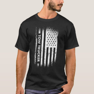 Tow Trucker US Flag Tow Truck Operator T-Shirt