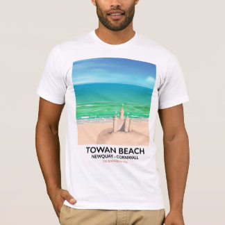 Towan Beach - Newquay Sandcastle travel print T-Shirt