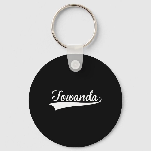 Towanda Sell Vintage Retro Font  Key Ring (Front)