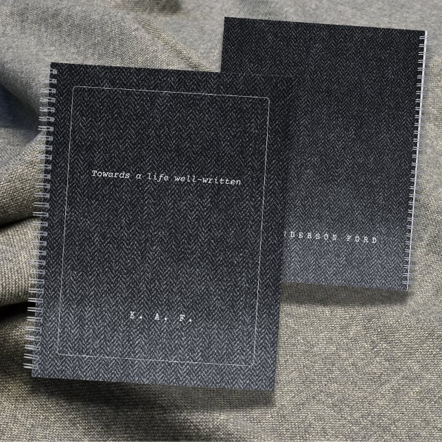 'Towards a Life Well-Written' Tweed Graduation Notebook (Creator Uploaded)