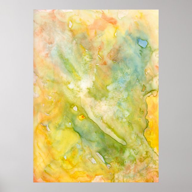 Towards the Light Abstract Wet-on-Wet Watercolor Poster (Front)