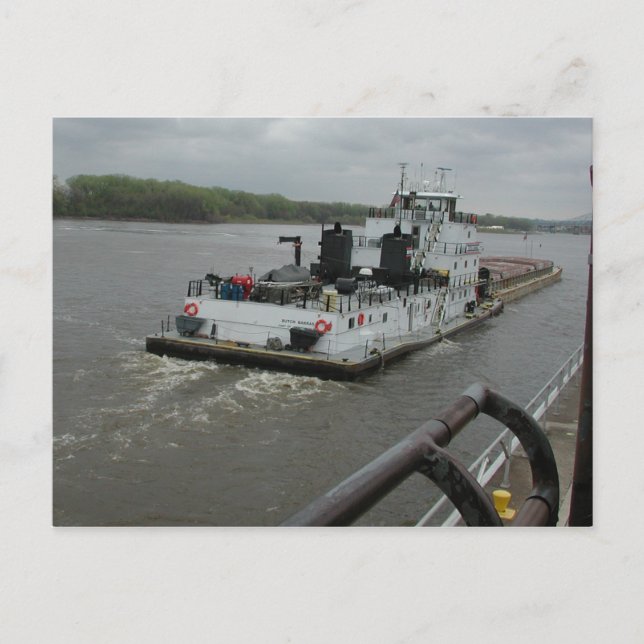 Towboats on the Mississippi Postcard (Front)