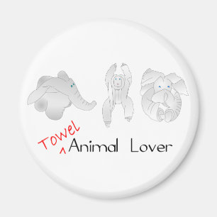 Towel Animal Lover Magnet