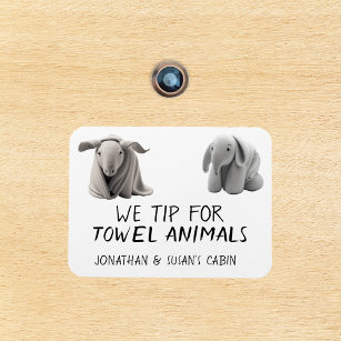 Towel Animals Funny Cruise Door Marker Magnet