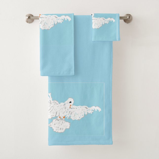 Towel  Bath Towel Sets : White Dove  (Insitu)