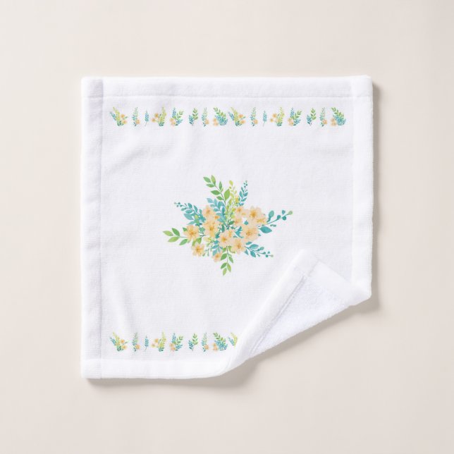 Towel designed "Flowers of the Field" (Wash Cloth)